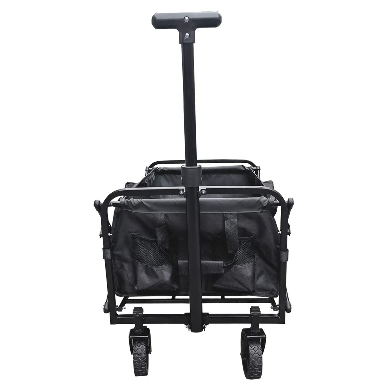 Pull Along Folding Hand Cart Garden Wagon Trolley Festival For Camping Beach Fishing Caddy Foldable Wheeled On Wheels Camp Heavy Duty 100kg Sack Waste