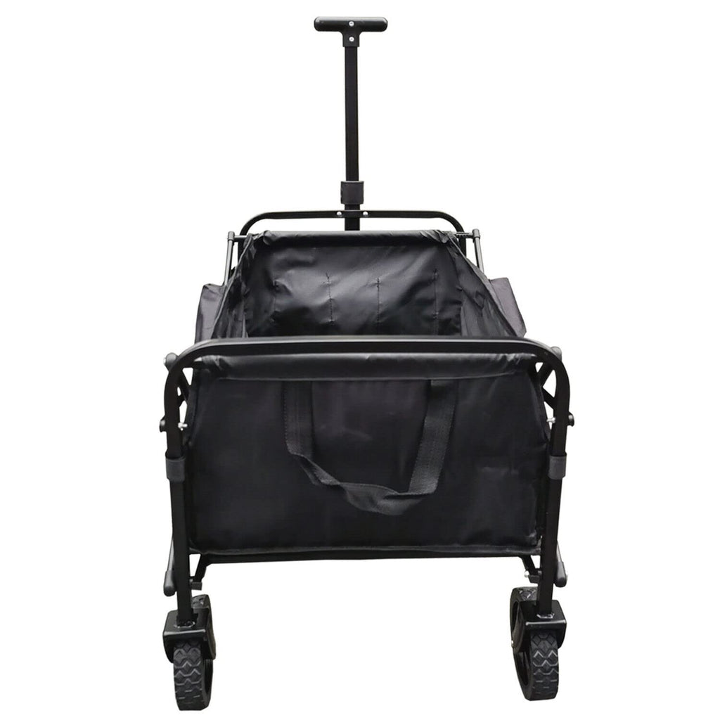 Pull Along Folding Hand Cart Garden Wagon Trolley Festival For Camping Beach Fishing Caddy Foldable Wheeled On Wheels Camp Heavy Duty 100kg Sack Waste