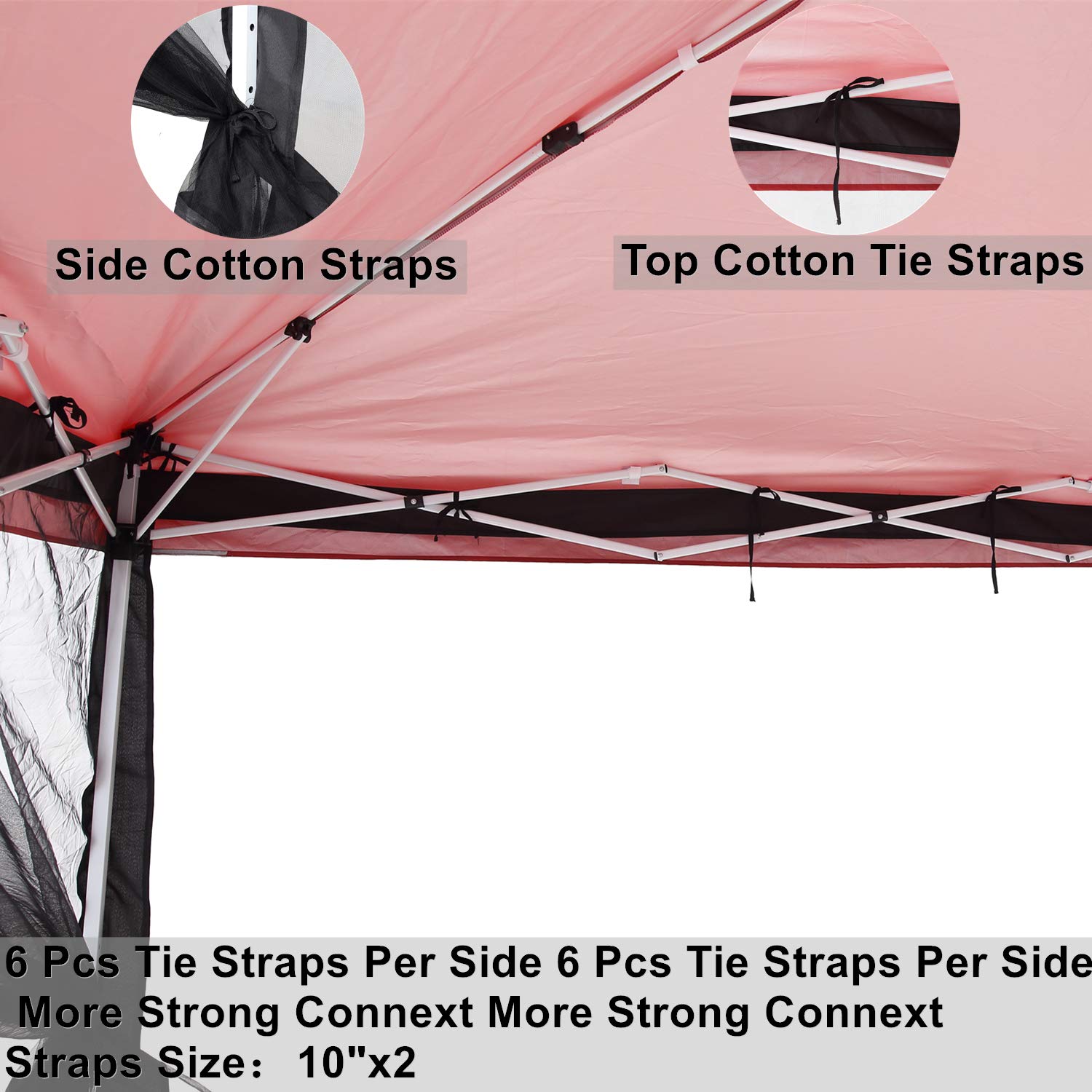 PCAFRS Mosquito Net with Zipper for Outdoor, Camping Mosquito Net, DIY Canopy Screen Wall, Outdoor Mosquito Net for 10x 10' Patio Gazebo and Tent