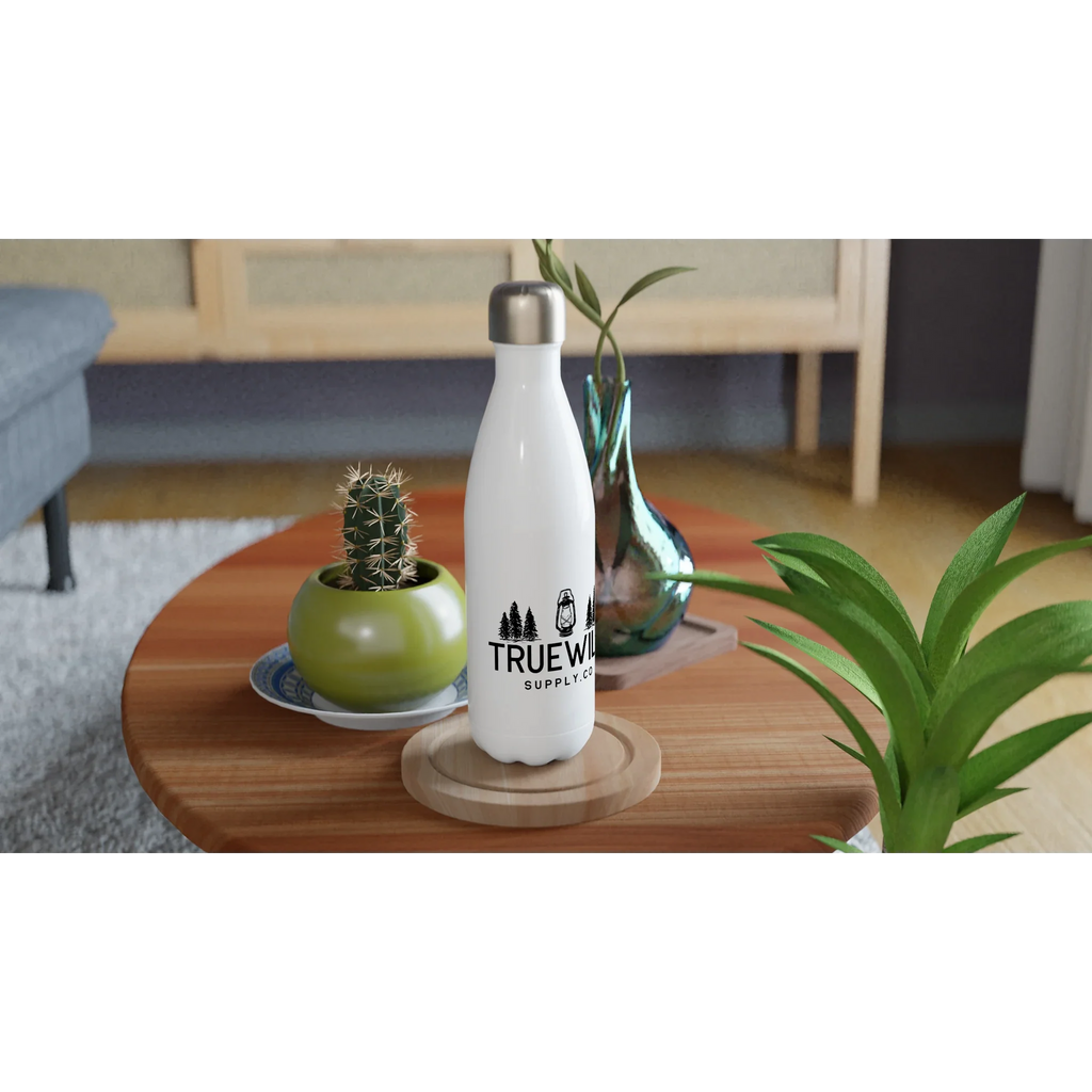 White 17oz Stainless Steel Water Bottle