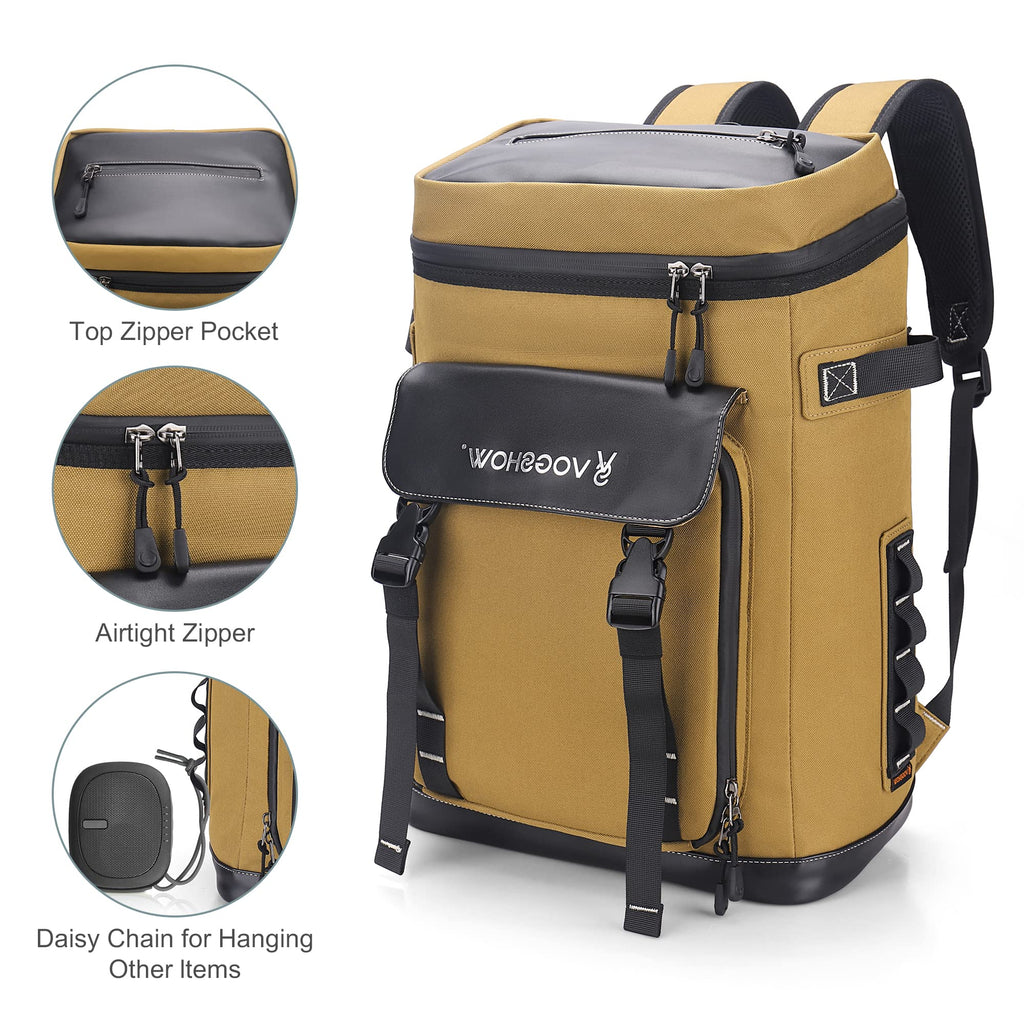 Vogshow Cooler Bag Picnic Backpack 30L Large Capacity Waterproof Cool Bag Rucksack Leakproof Insulated Backpack Cooler for Camping, Party, BBQ, Family