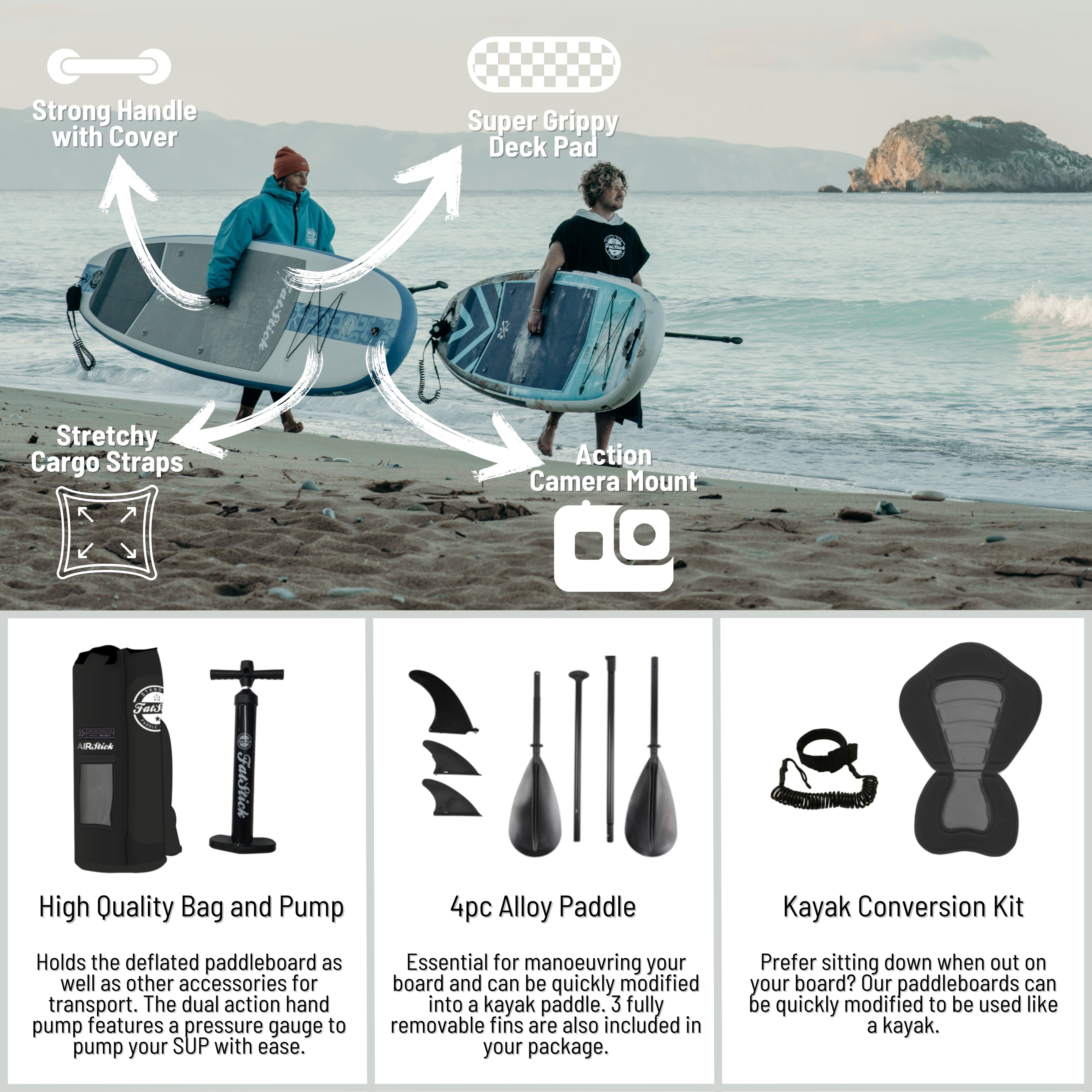 NEW 2026 AirStick 10'6 Inflatable Stand Up Paddle Board | SUP Package