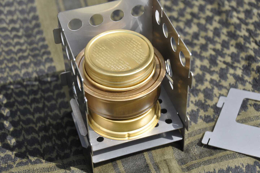 BE Bushbox Titanium Outdoor Pocket Stove