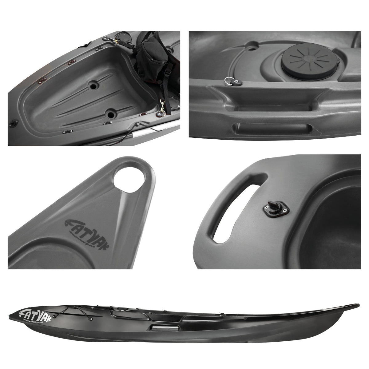 Kaafu Eco Fishing Kayak | 100% Ocean Plastic | Black | Complete Package