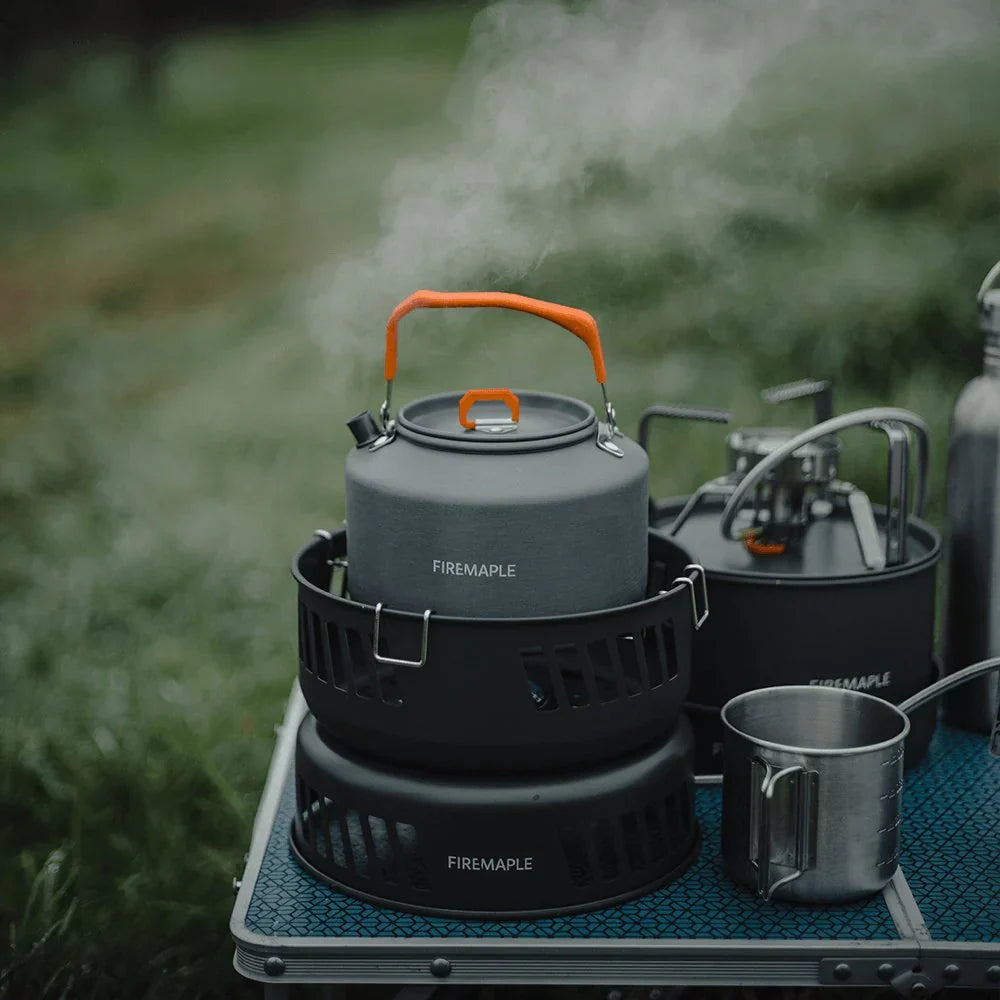 Firemaple Cooking Kit with Pots and Pans With Gas Burner