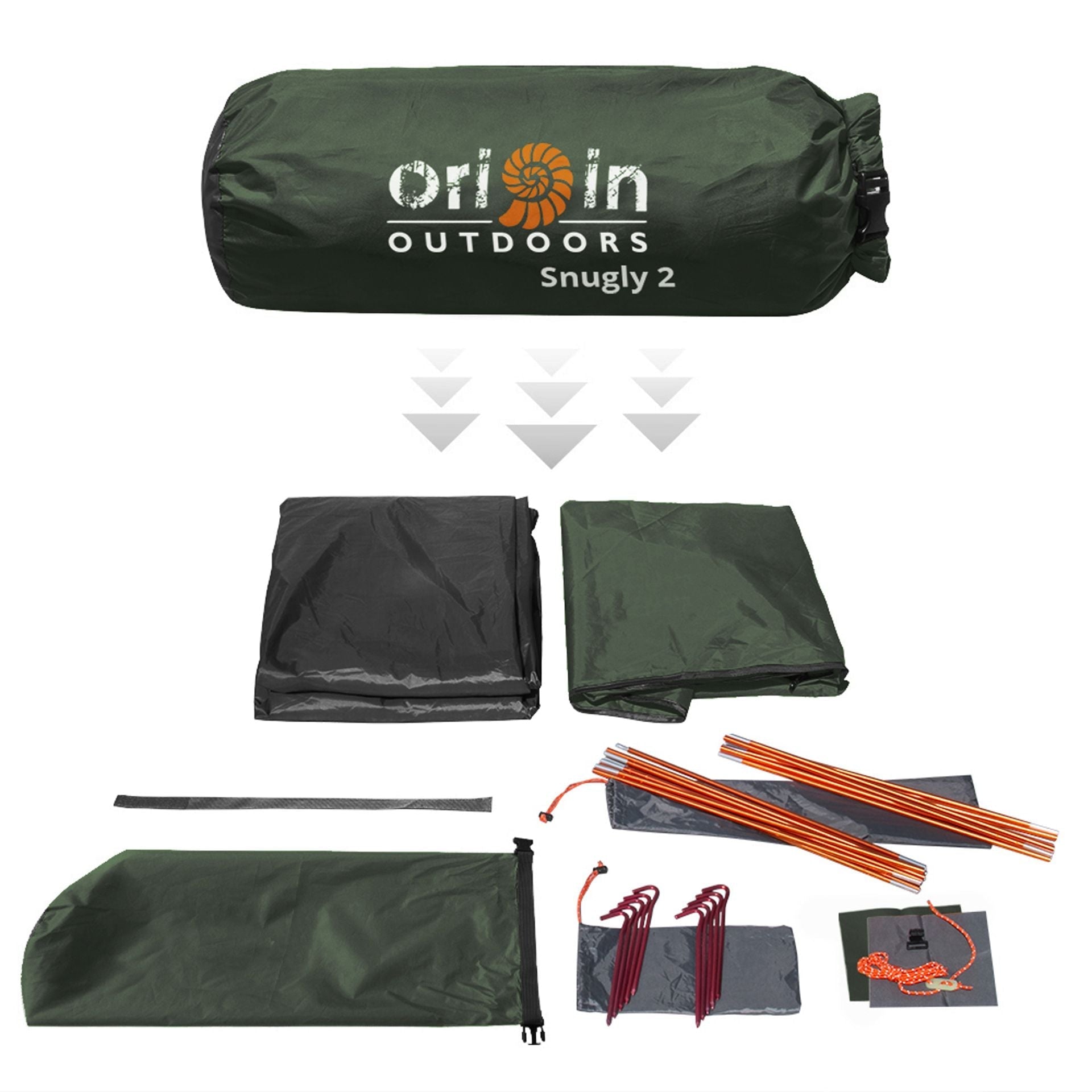 Origin Outdoors Tent 'Snugly' 2 Person