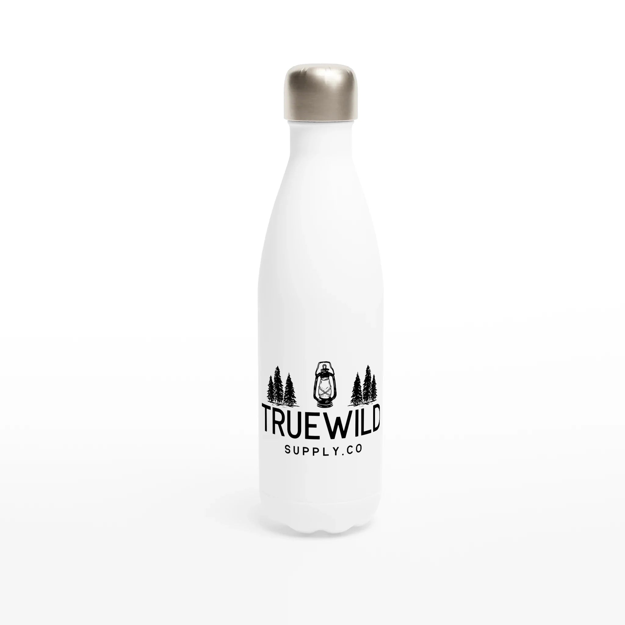 White 17oz Stainless Steel Water Bottle
